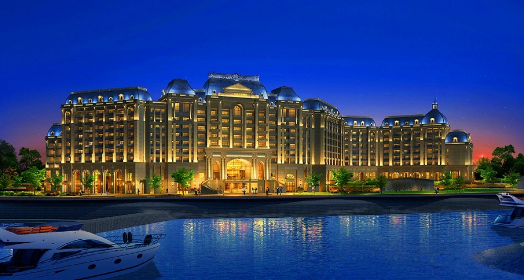 Готель Wanda Vista Qingdao Movie Metropolis Екстер'єр фото